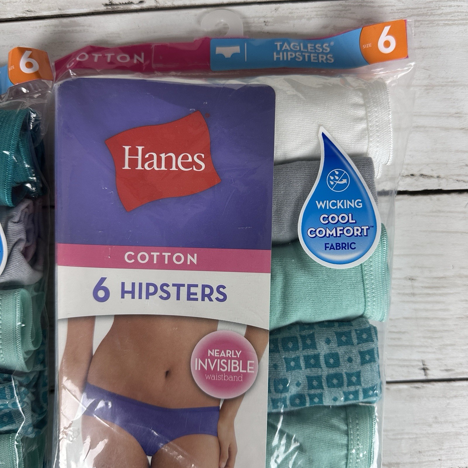 Hanes Women’s Hipster Panties Underwear 12- Pack Size 6 Cotton Assorted Colors