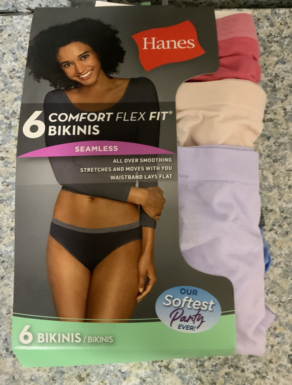 ⚡️Hanes Women’s Underwear Bikini Seamless Comfort Flex 6pk (Small) 🆕Repacked⚠️