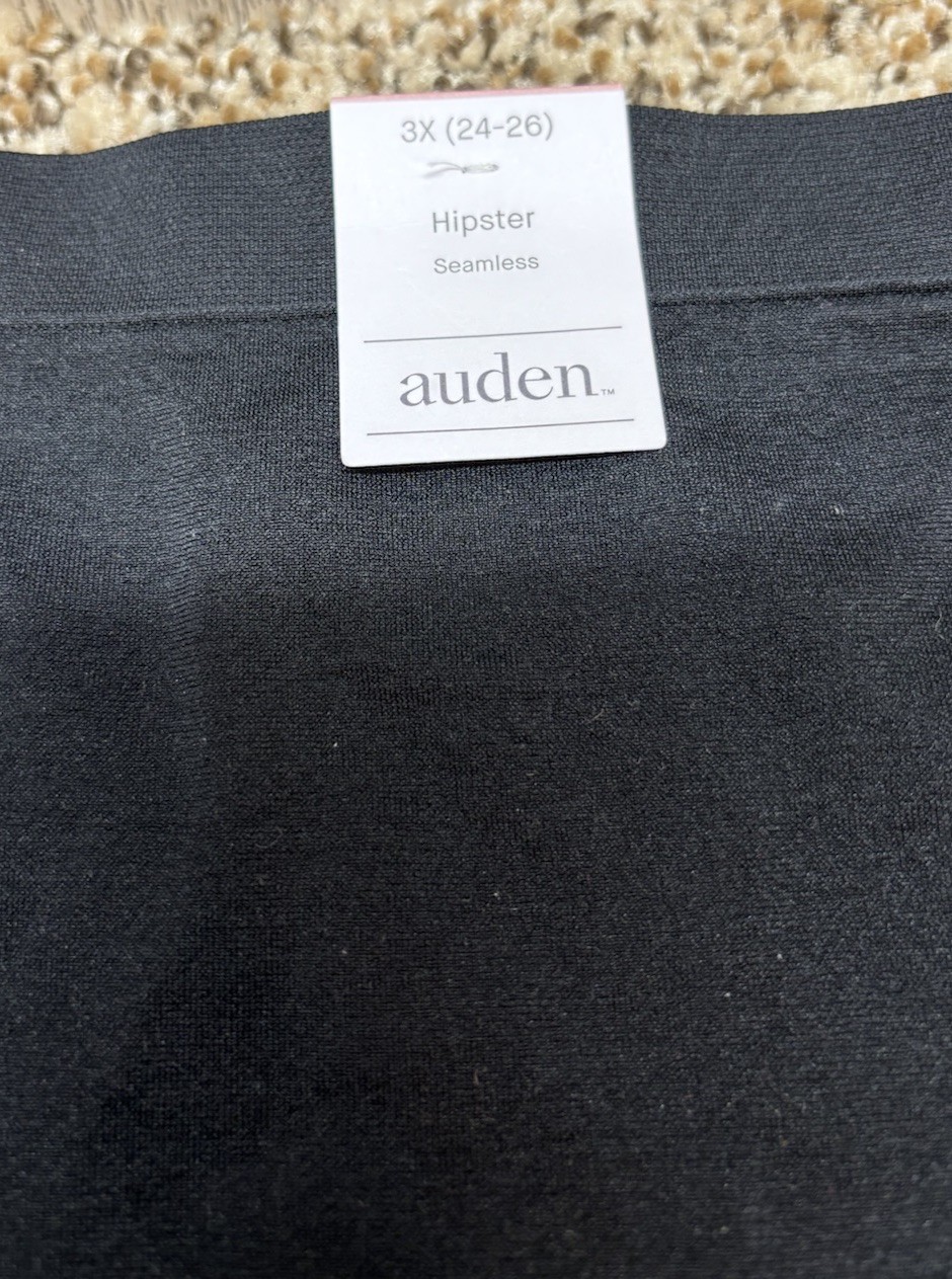 Auden Black Seamless Hipster. Size: 3X (24-26).