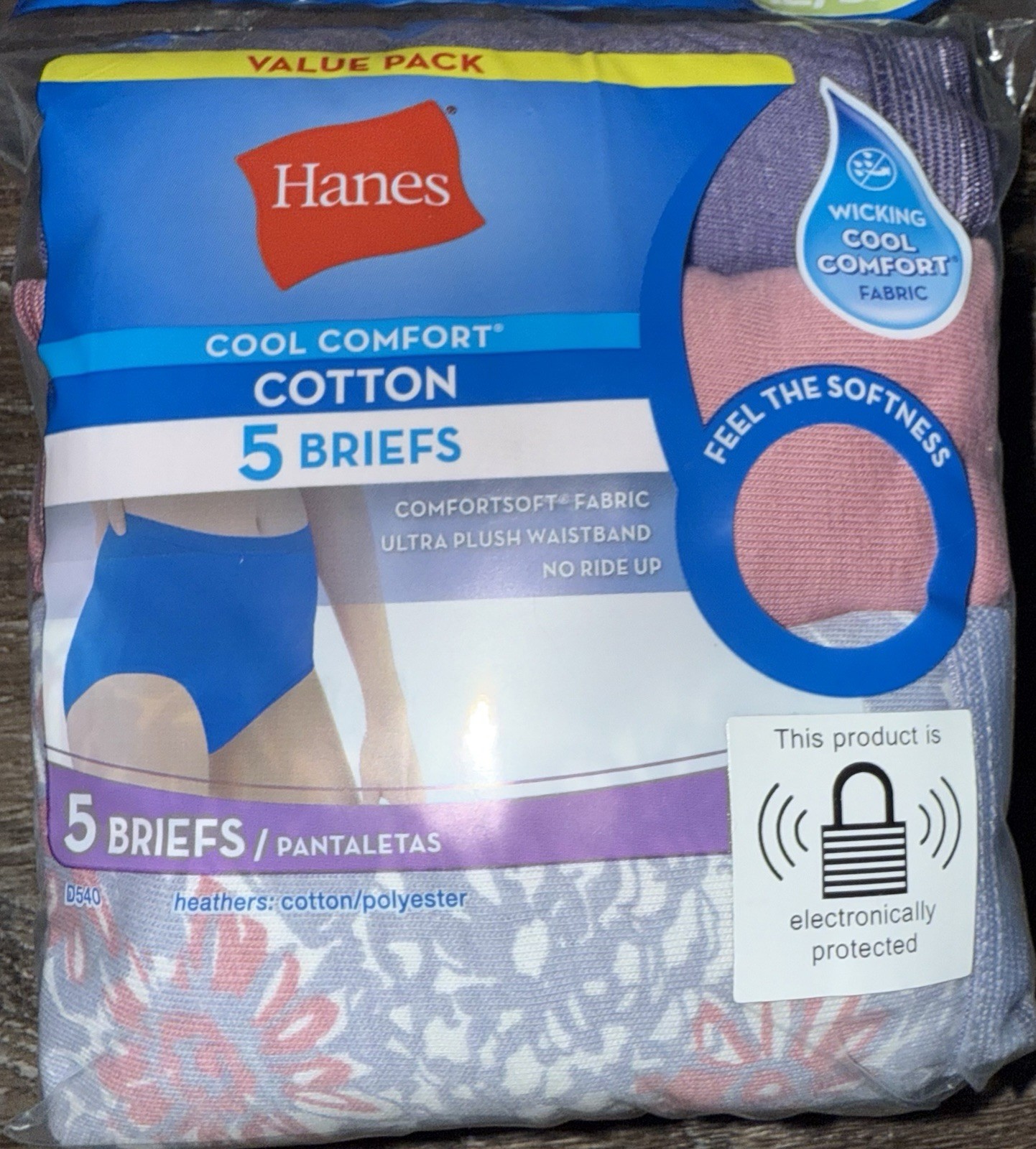 Hanes ~ Womens Brief Underwear Panties 5-Pair Cotton Extended Size ~ 11/4XL