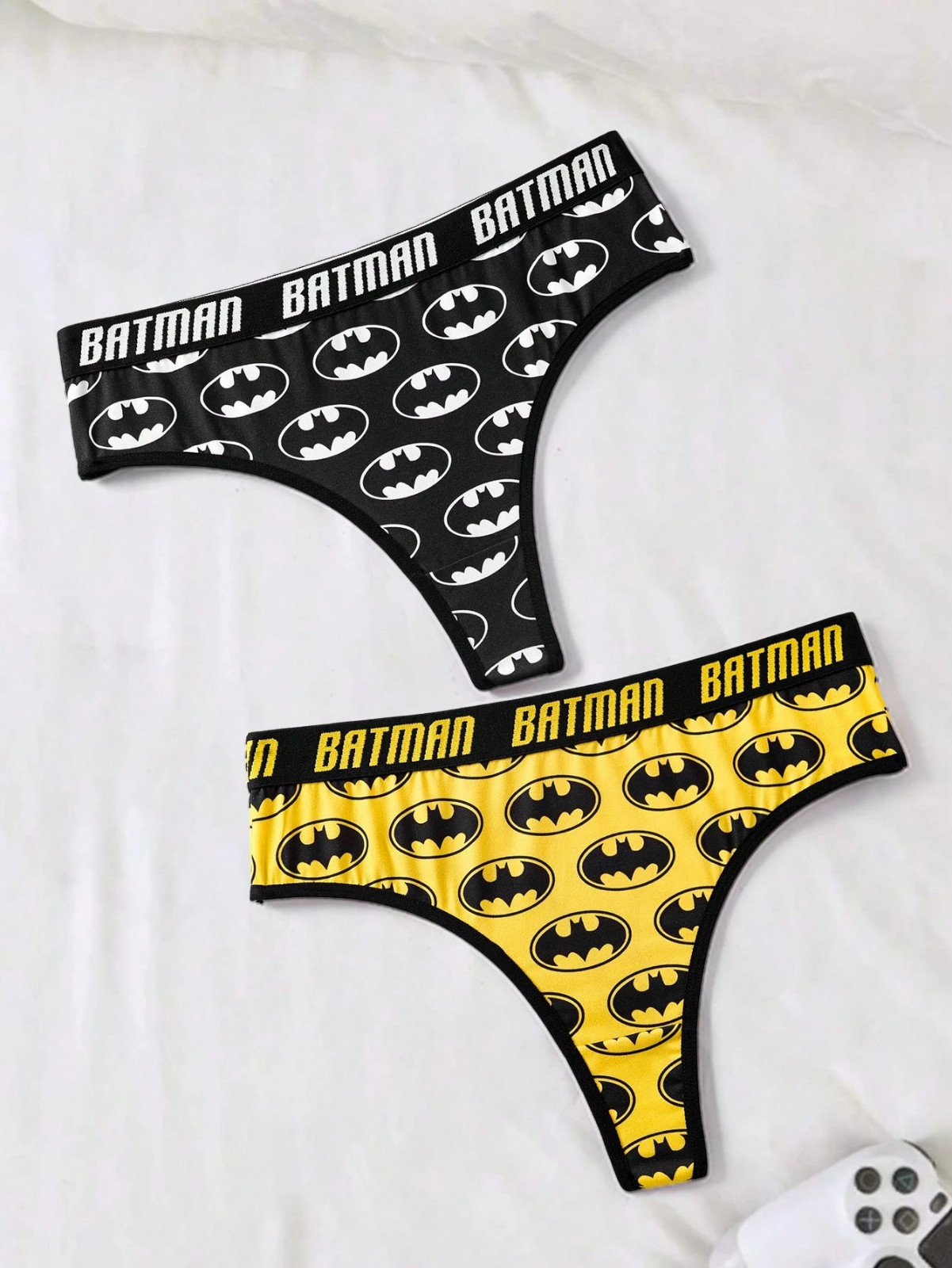Batman DC Comics Super Hero Cute Licensed Logo Thong Panties – Pack of 2