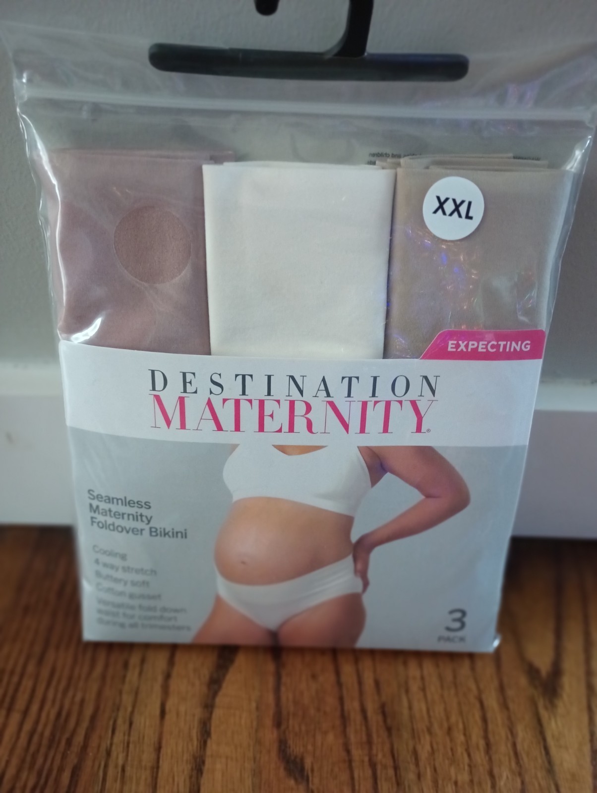 NEW Destination Maternity Seamless Foldover Bikini Underwear 3 pk 2XL 20 22