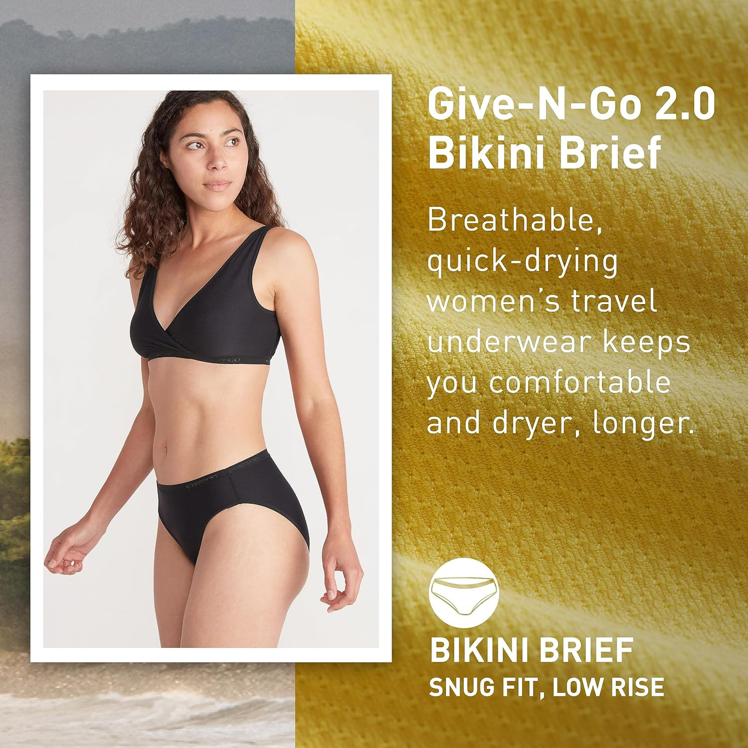 Women’S Give-N-Go 2.0 Bikini Cut Brief 2-Pack – Breathable Durable Easy Care Tra