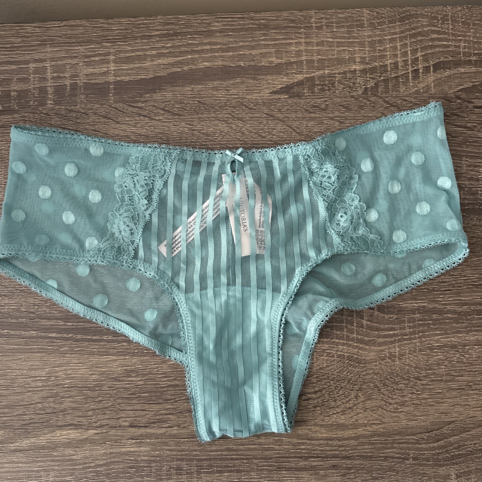 Victoria’s Secret Medium Sheer Teal Blue Cheeky Panties