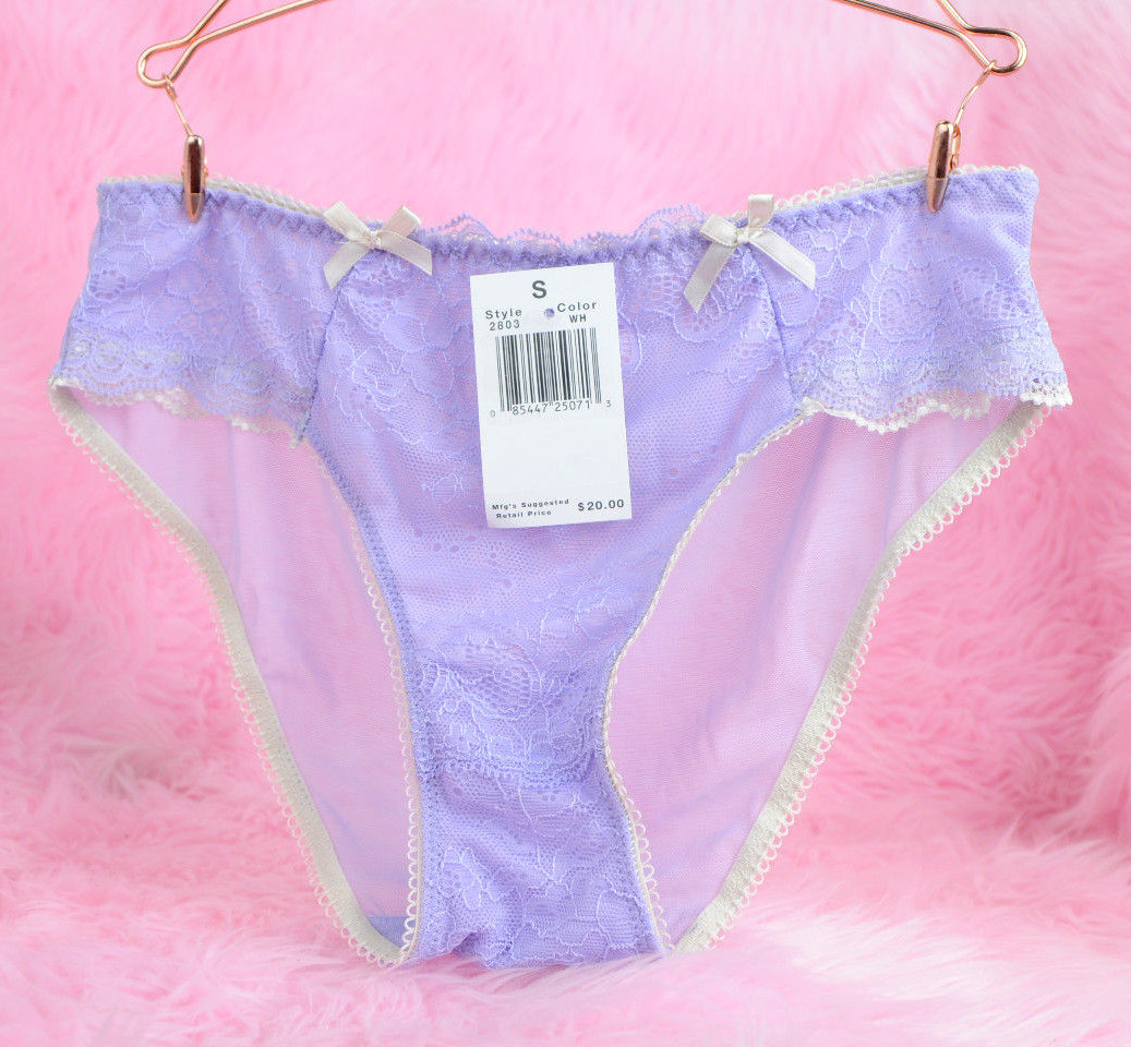 Sheer High Quality Exotic French Lace MSRP $20 Sissy Bikini Panties sz S