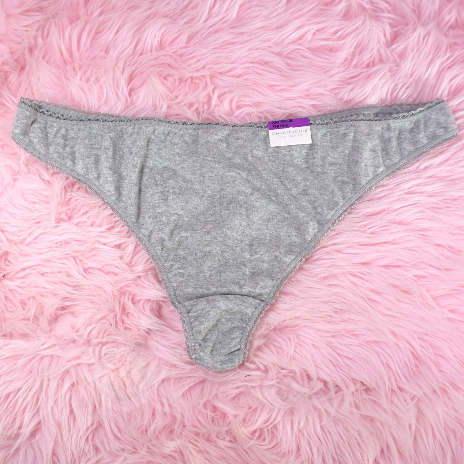 soft cotton Thong panties NWT stretch 4 Colors whale tail Charter Club sz XS-2X