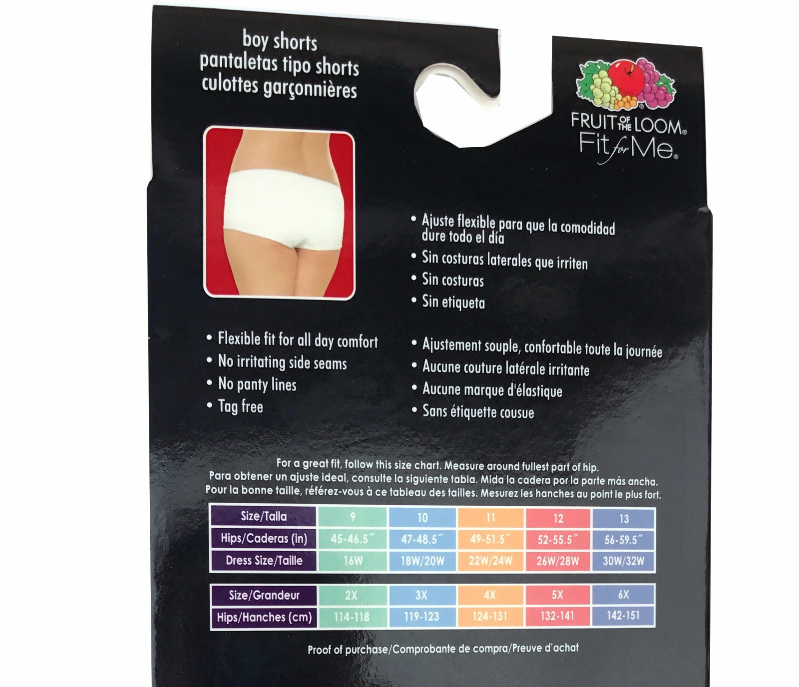 Fit for Me® by Fruit of the Loom® Women’s 3-pack Seamless Boy Shorts INVISIBLE