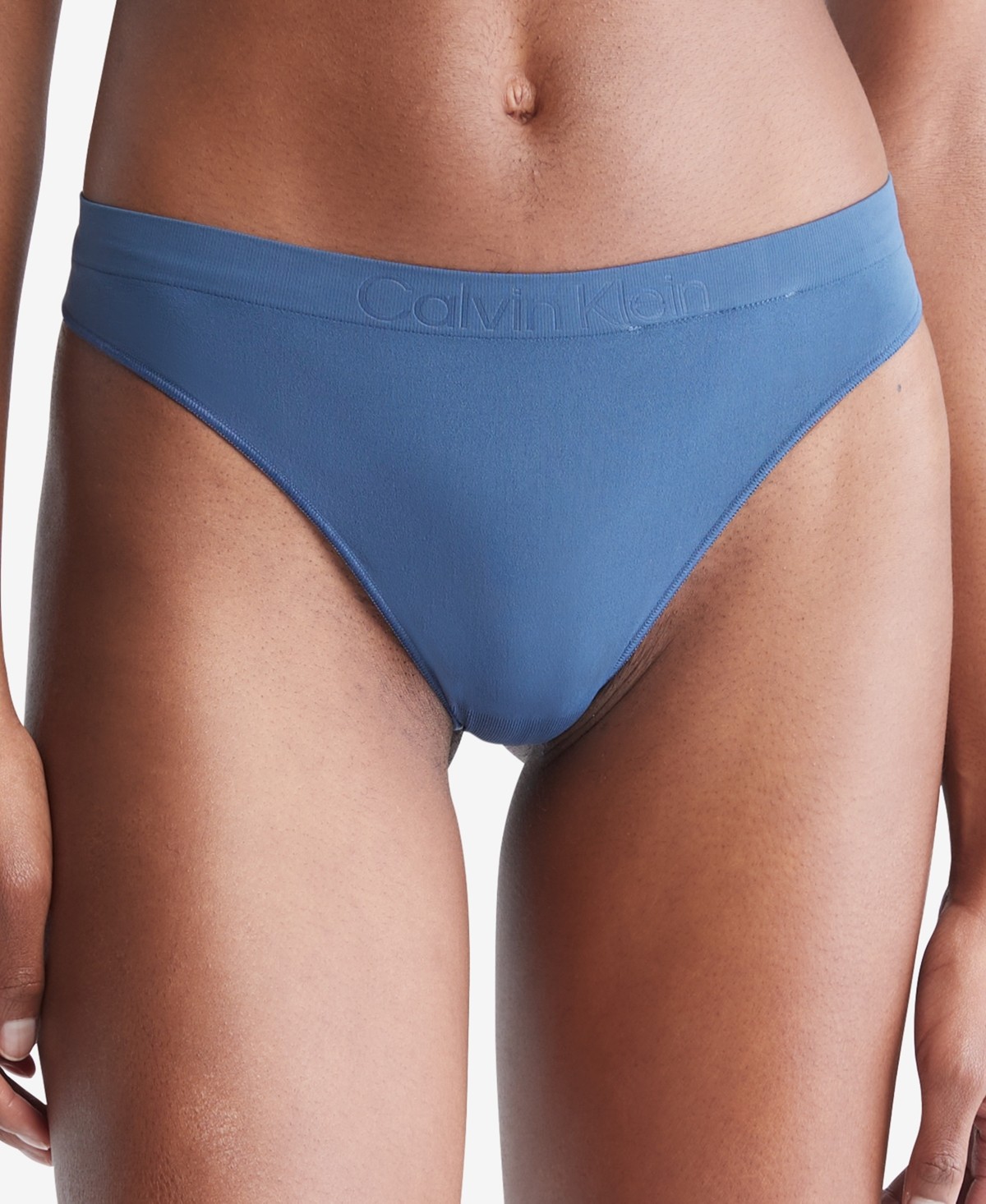 Calvin Klein Thong Crayon Blue Polyamide/Elastane, Size M