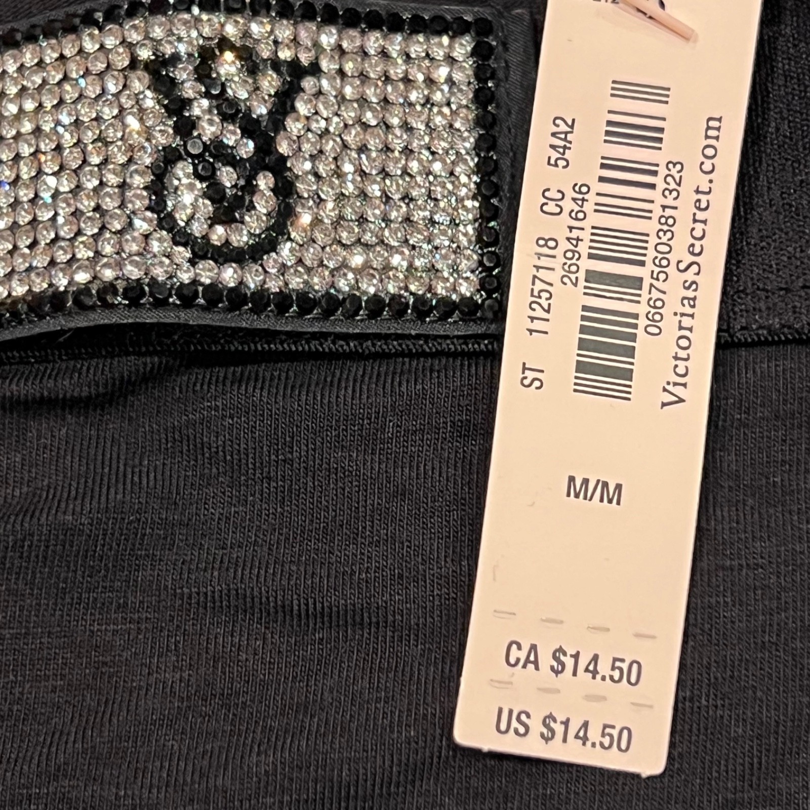NWT VICTORIA’S SECRET Hiphugger Hipster Pantie Sz XS-S-M-L-XL Black Bling