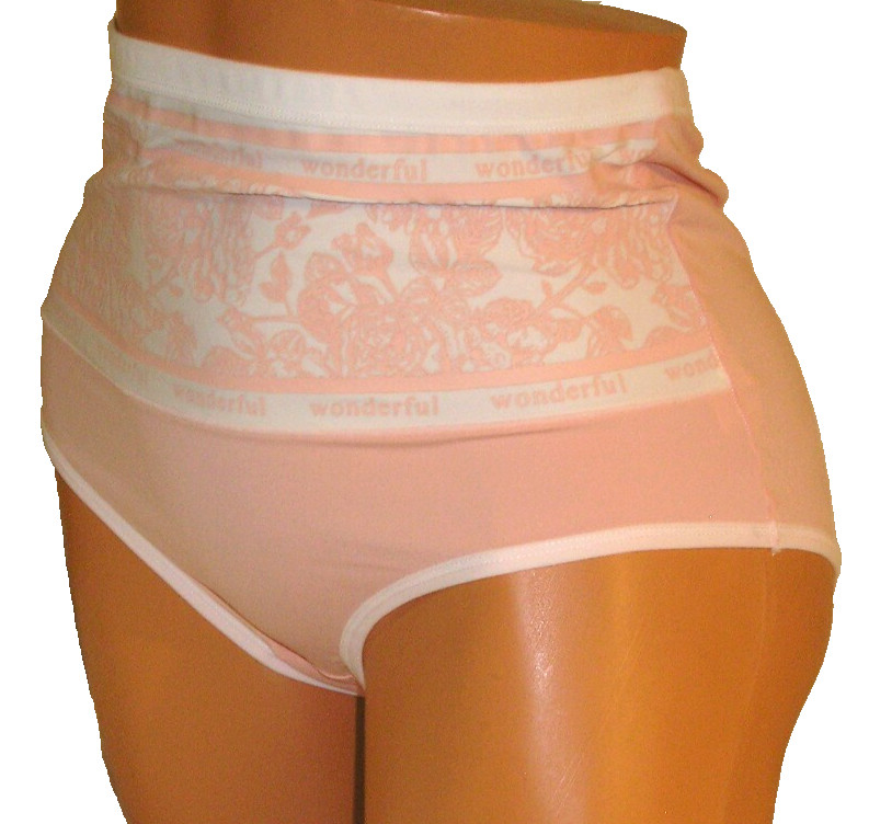 Panties Lingerie Wonderful Pastel Pink Floral Brief, XL Adult Gift