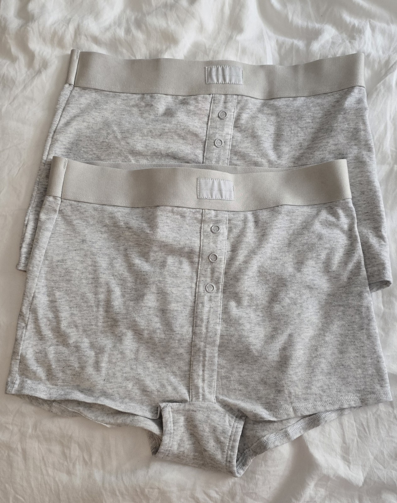 2 PINK VS Women’s Cotton Boyshort Boxer Panty Gray S / Small NWT