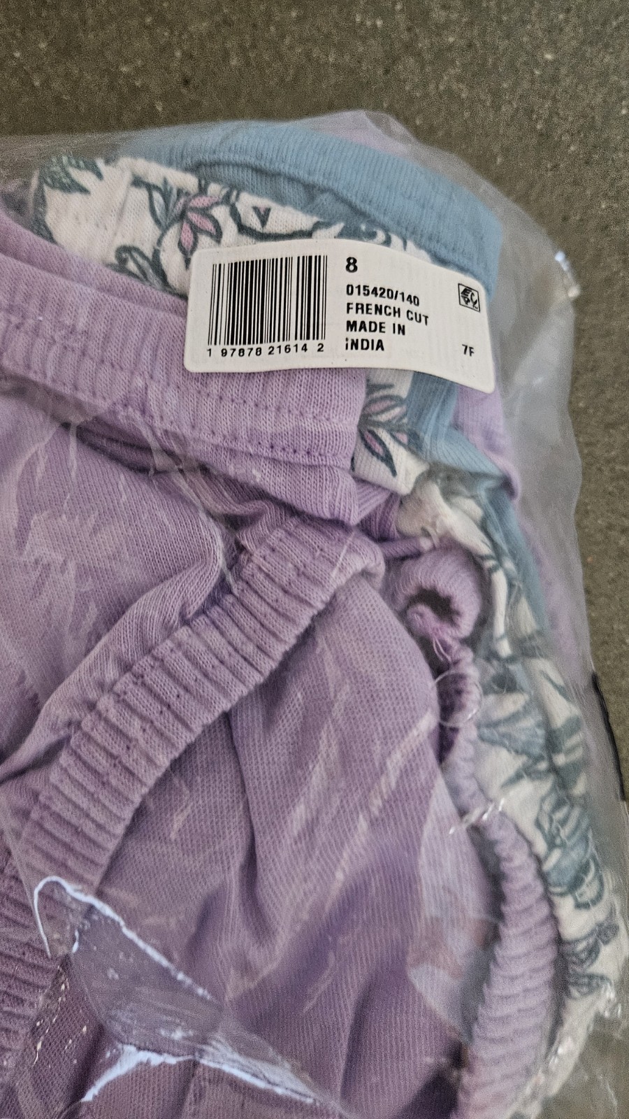 Jockey Elance 6pk sz 8 French Cut Purple Blue Womens Underwear Panty 100% Cotton