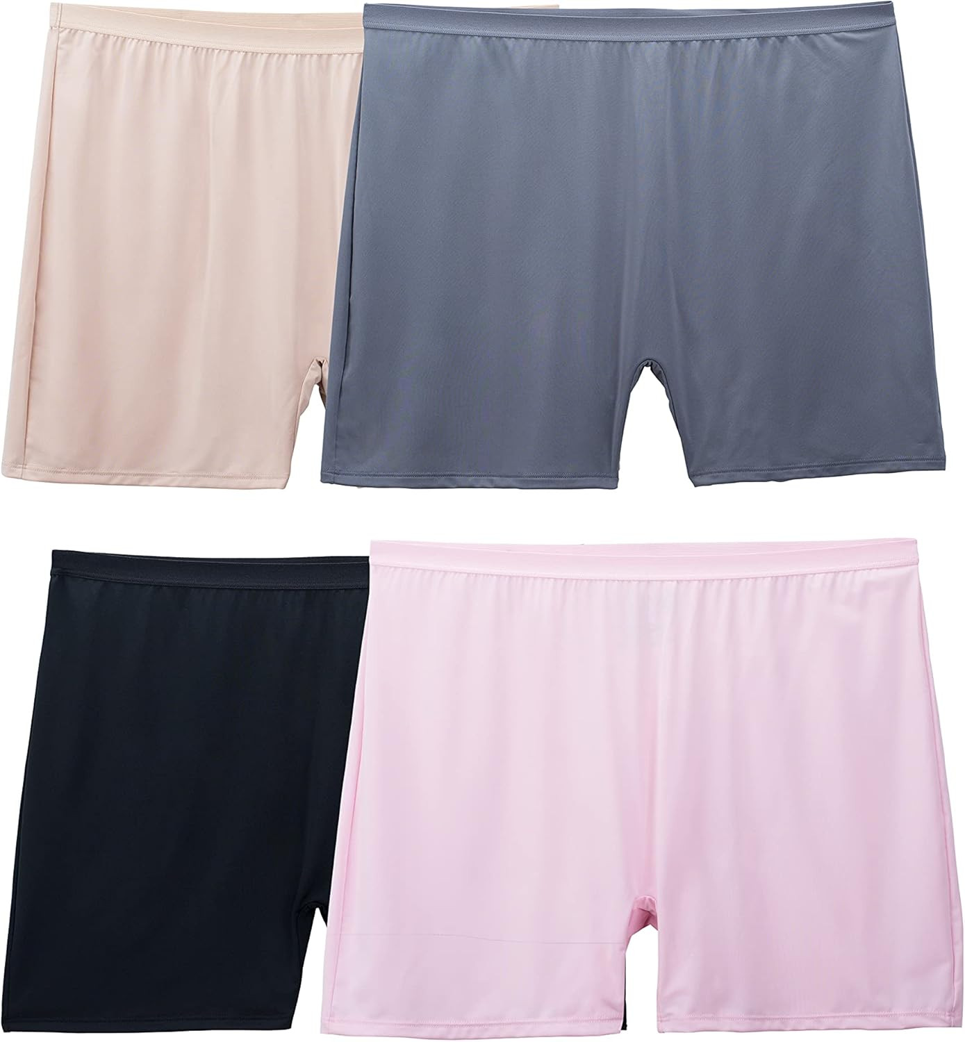 Women’S Boxer Briefs with Stretch, Mid Thigh Length Boy Shorts, Available in plu