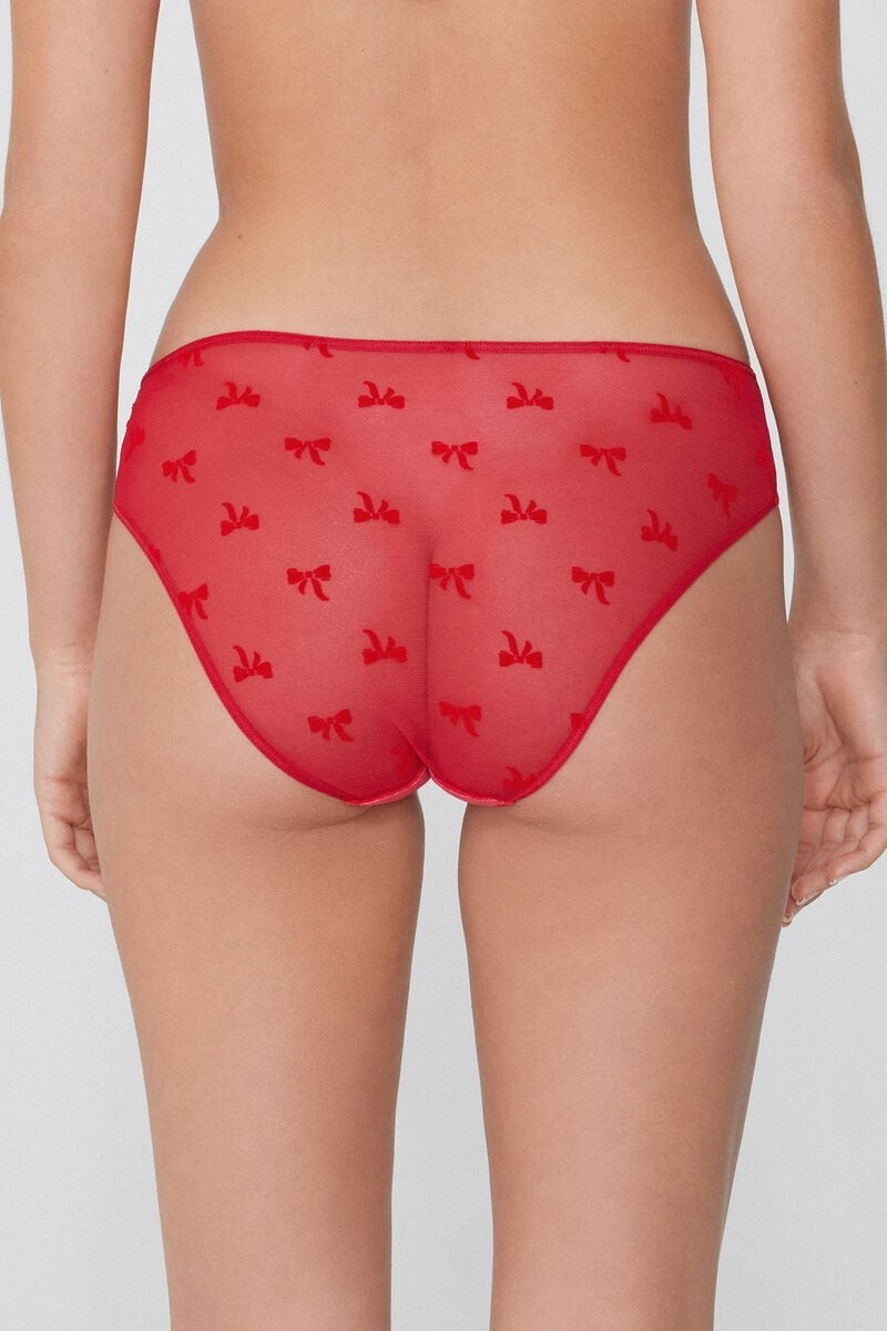 RED VELVET HIGH WAIST BRIEFS L – UK 14 BRIEF BRAZILIAN HIGH WAIST WINTER RED