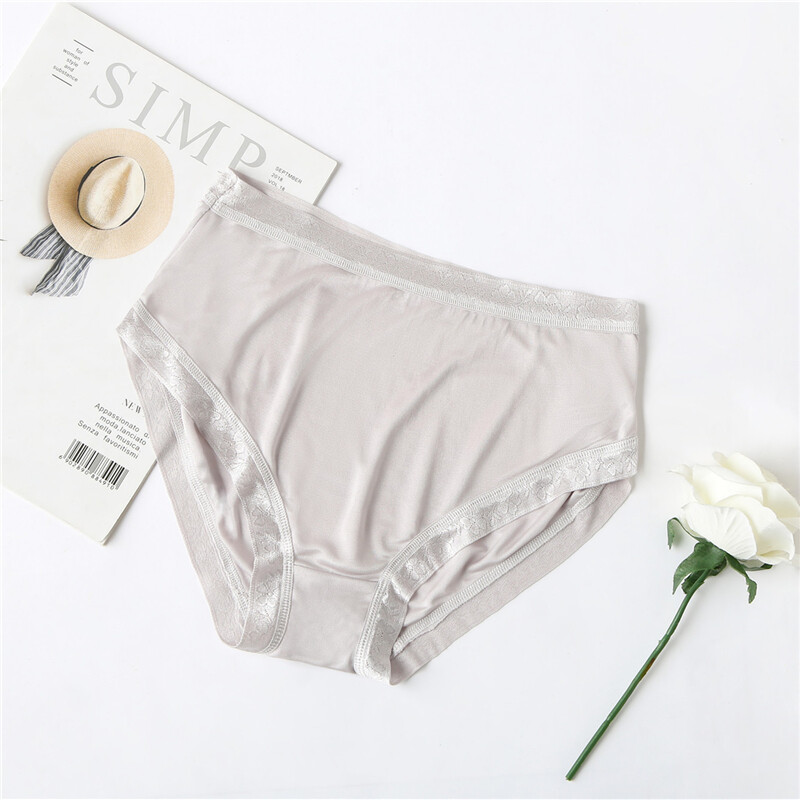 3pcs 100% mulberry silk underwear women briefs thin lady panties Antibacterial