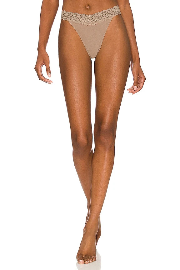 Privacy Please Abigail High Rise Thong in Roebuck XS NWT $16