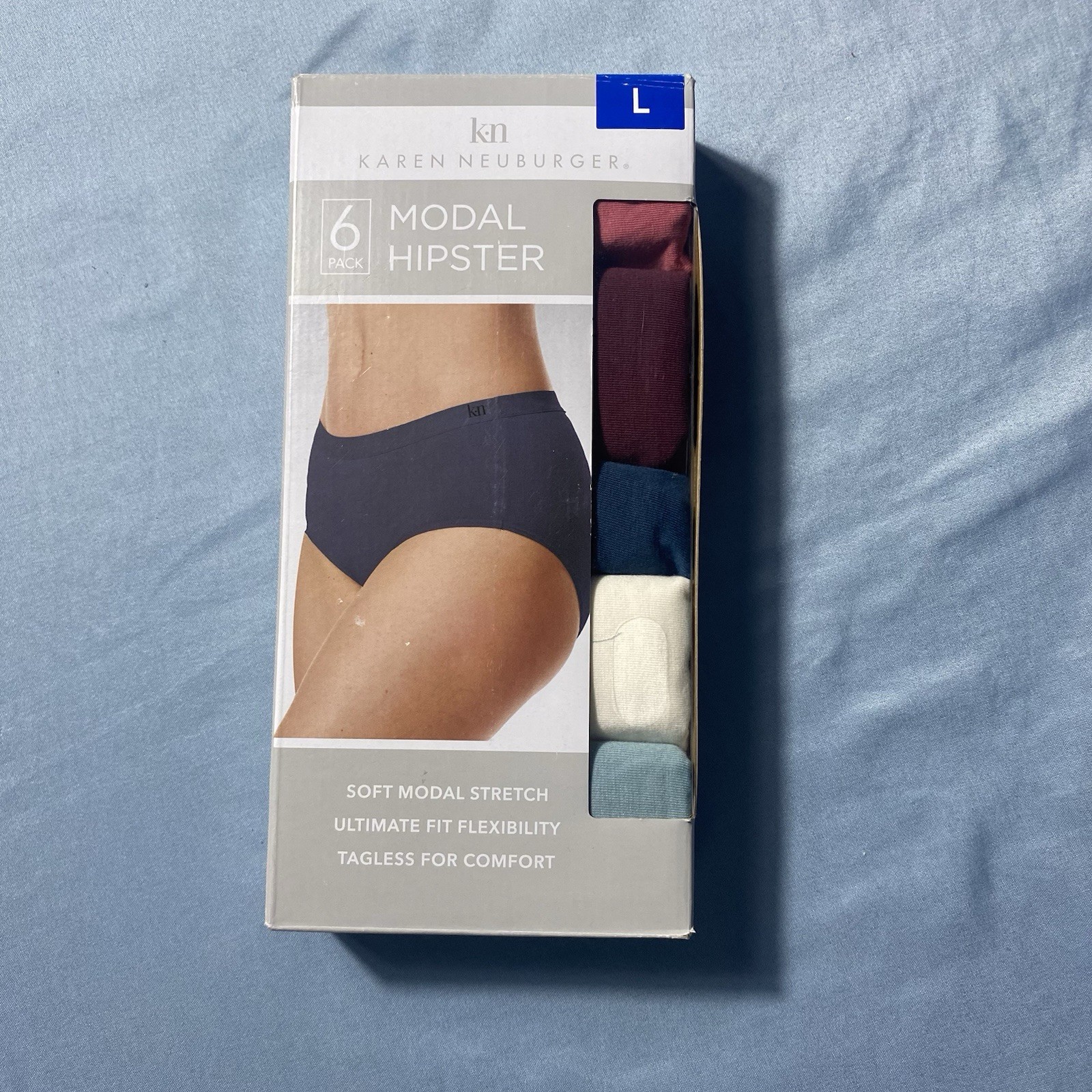 Karen Neuburger Women’s Underwear Panties 6-Pack Soft Modal Hipster Size Large