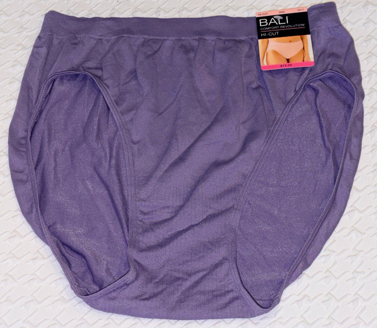 BALI Comfort Revolution Seamless Hi Cut Brief Panty Underwear Womens 6 7 8 9 10