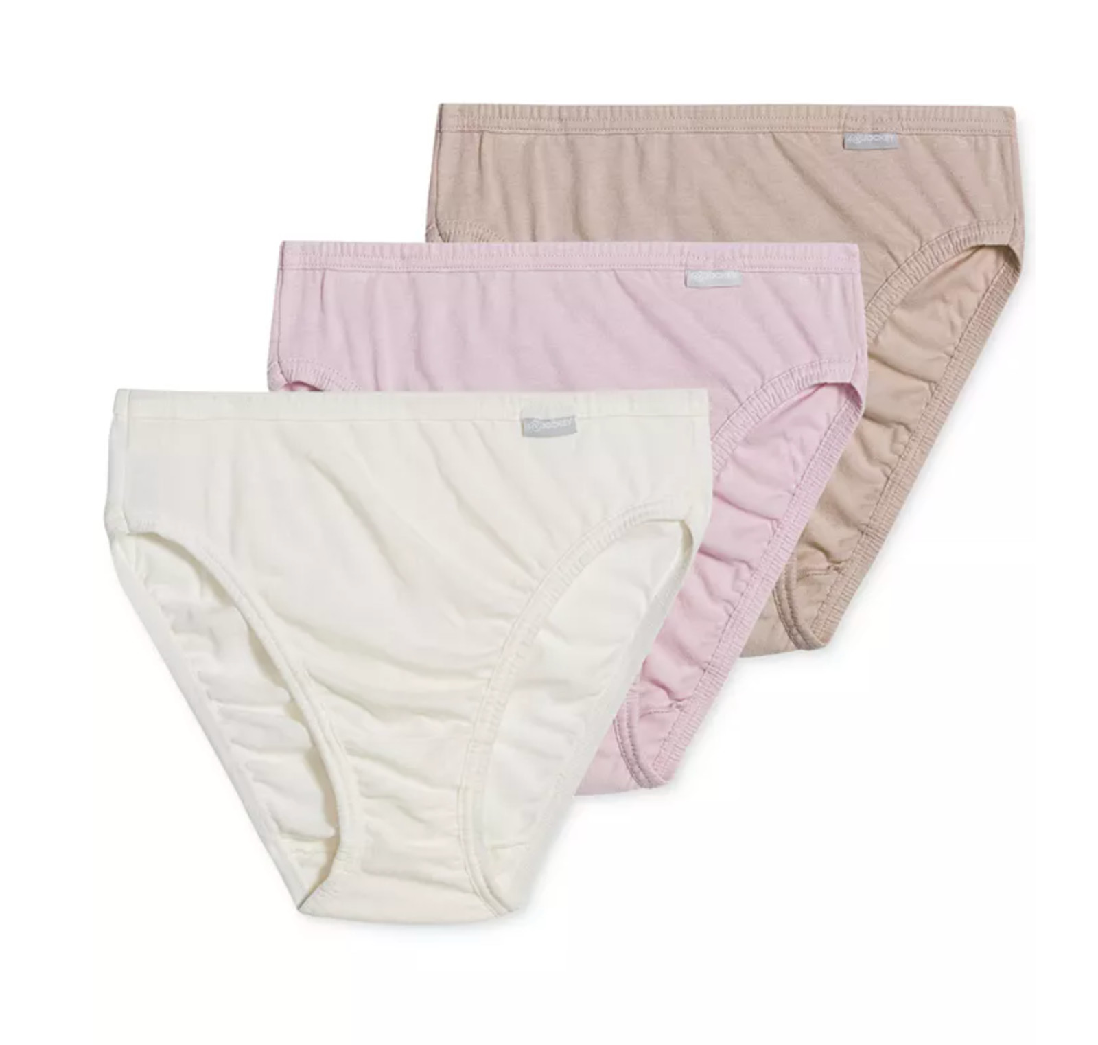 Women’s 3-Pack Jockey French Cut (Pink/Sand/Ivory) Cotton Comfort Underwear