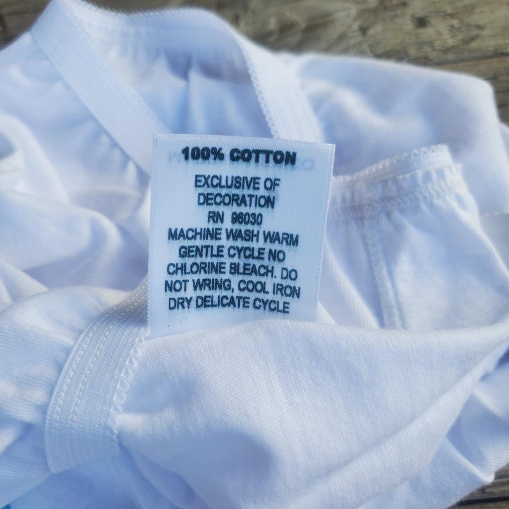 9/2XL Dixie Belle Womens White Cotton Brief Panty Style 410