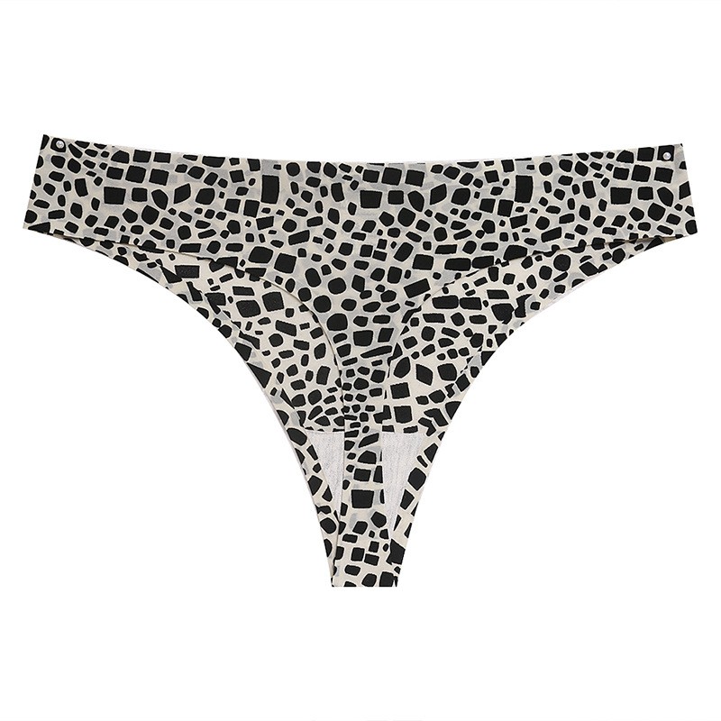 6 Pack Lot Sexy Womens Thongs Panties Underwear Leopard Seamless Bikini Lingerie