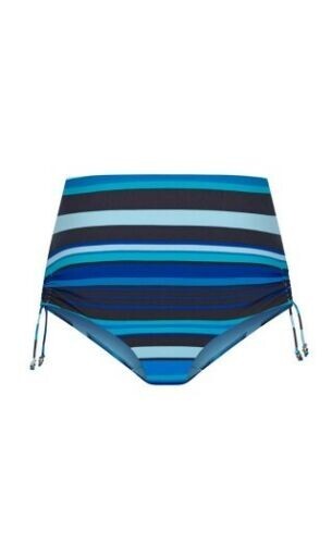 City Chic Ladies Cancun Bikini Brief Swimwear size L(20) Ibiza Blue High Waisted