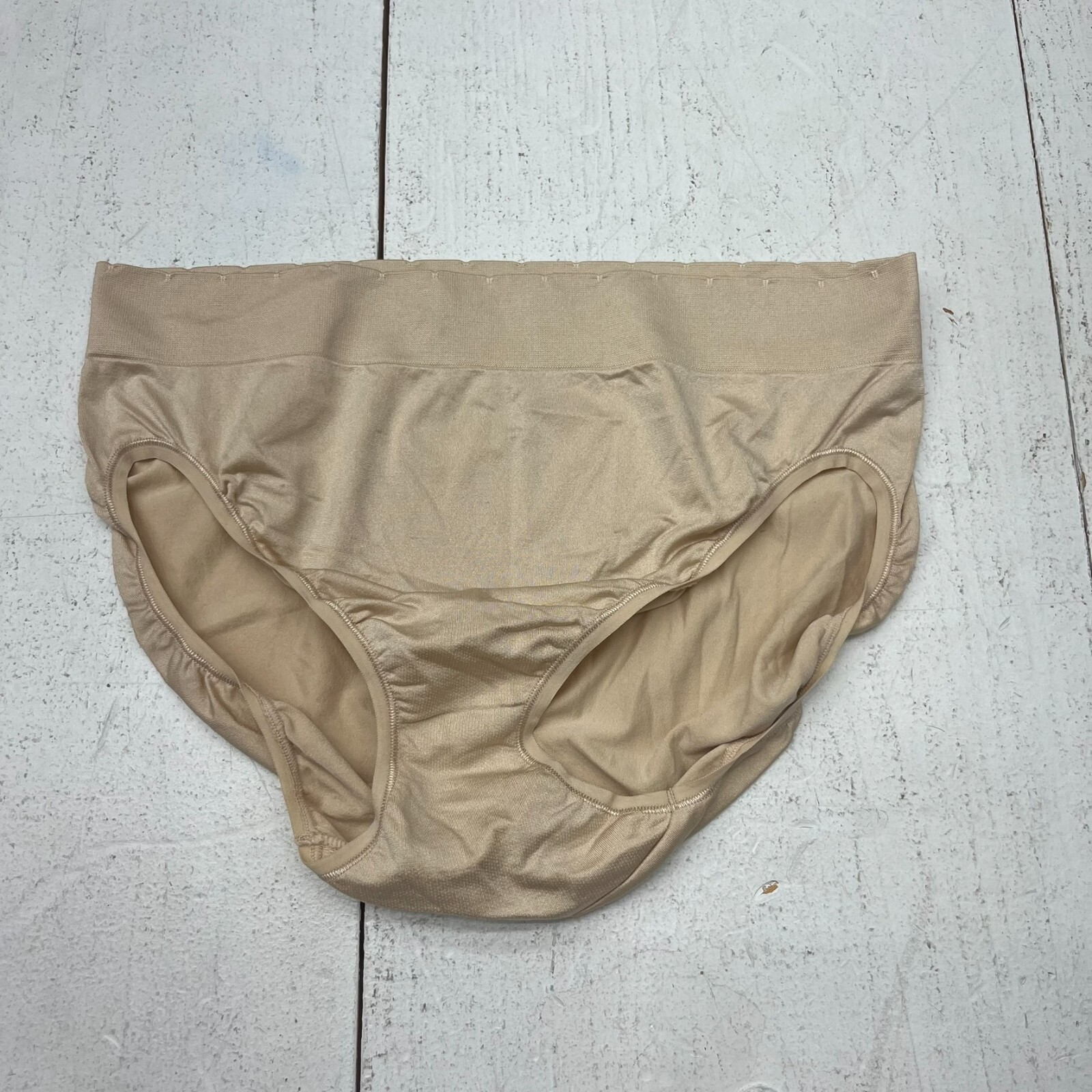 Vanity Fair Beige Seamless Hi-Cut Underwear Women’s Size X-Large (8) NEW