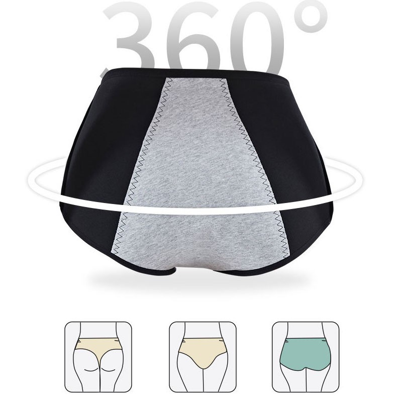 3-Pack Period Underwear Menstrual Panties Cotton Postpartum Easy Clean Brief