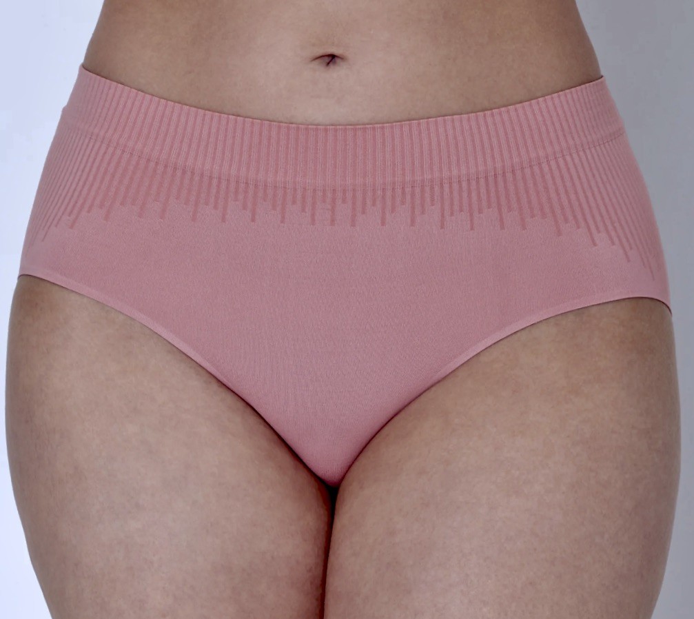 BALI Comfort Revolution Modern Seamless Mauve Pink Brief Panty Womens M L XL