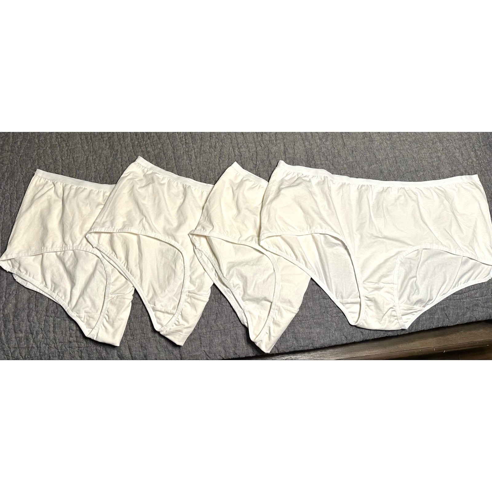 Comfort Choice ^4^ Womens Panties Underwear SZ 14 White 95% Cotton 5% spandex