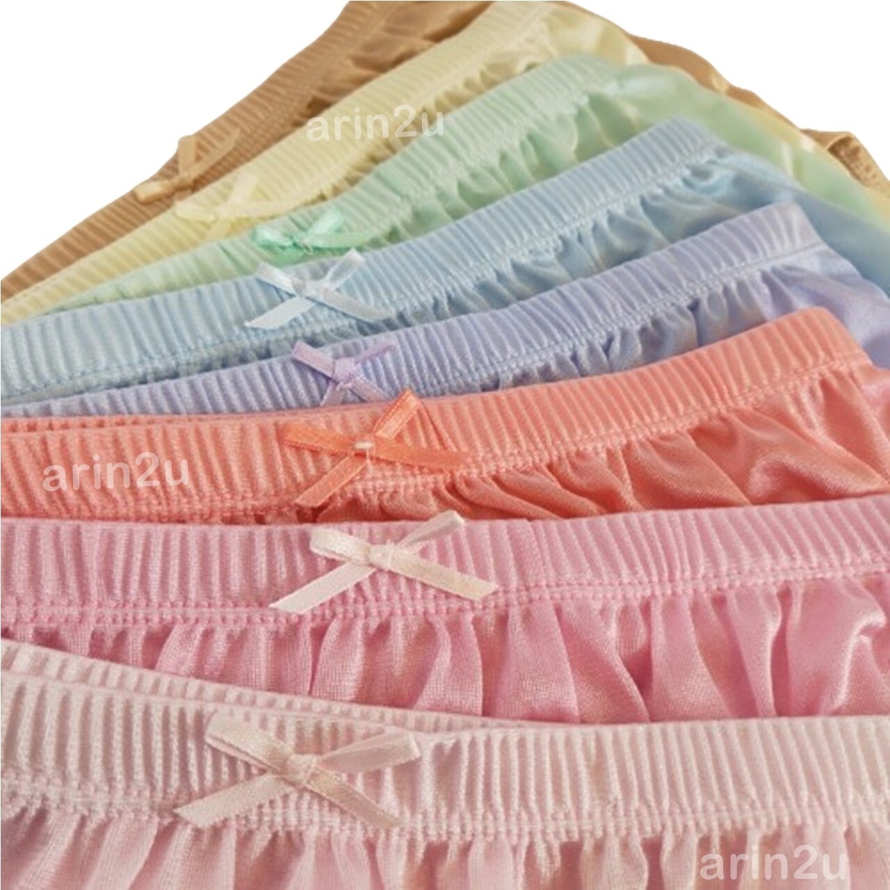 6 Pack Classic Nylon Underwea Size XL Full Coverage Briefs Panties Lingerie Asso