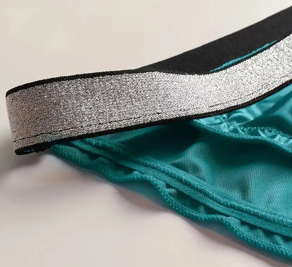 4 Pack Liquid Satin Panty Hot Sexy Naughty Slippery Glitter Strap Size L 🔥