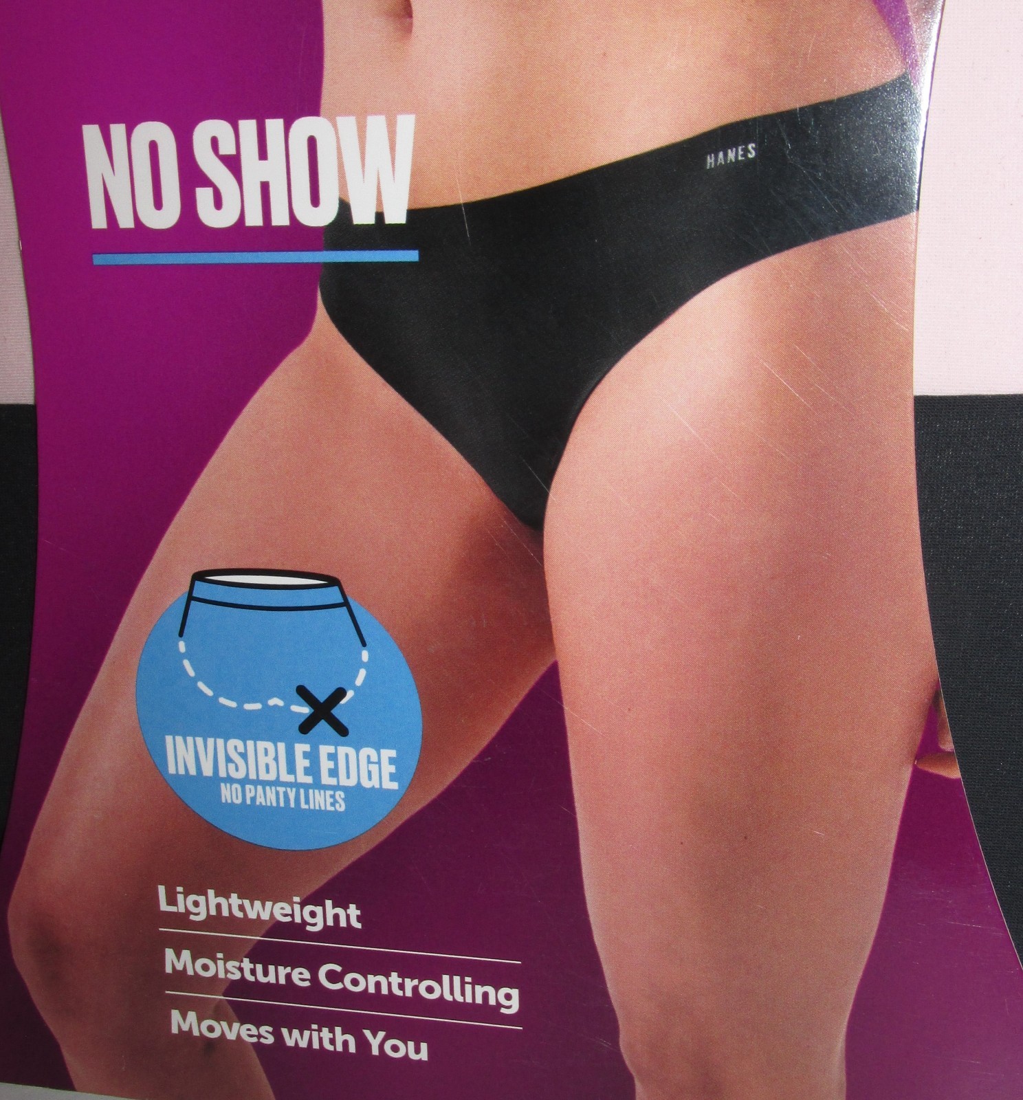 Womens Hanes Moves No Show Thong Panties (Size 2XL / 9) BRAND NEW W TAGS