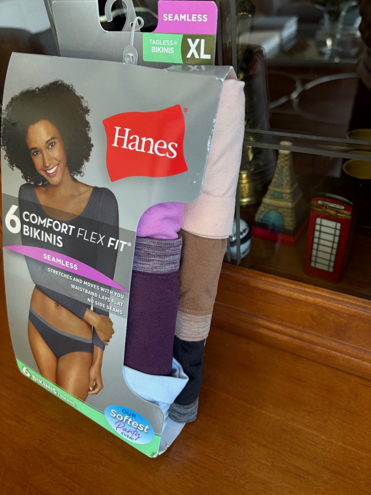 🌻 Hanes Comfort Flex Fit Women’s XL Tagless Multicolor Bikinis 6 Count 🆕