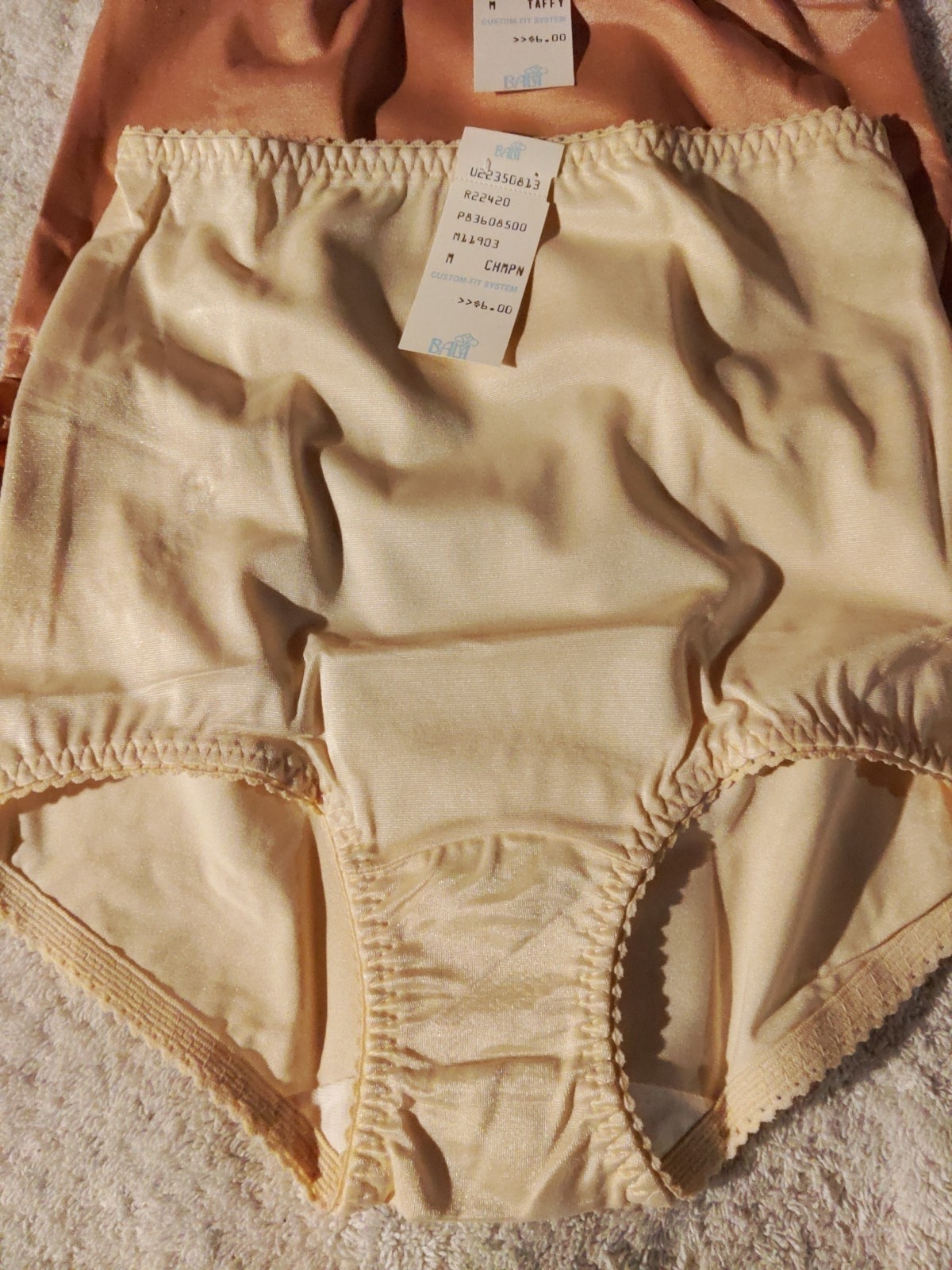 2 Pair-Bali “Something Else” Brief Panties Sz 6, 85% Antron III Nylon 15% Lycra