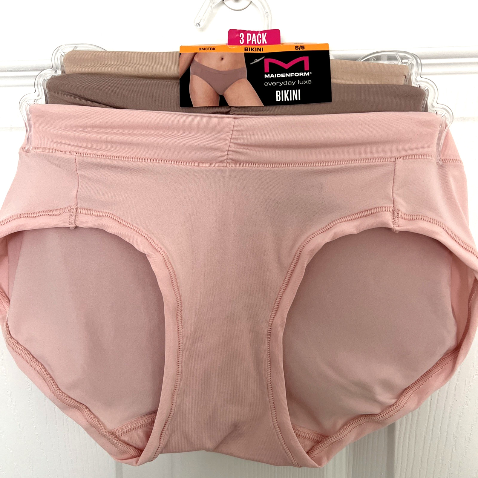 NEW 3 Pack Maidenform Everyday Luxe Bikini Panties S/5 Multi-Color DM3TBK