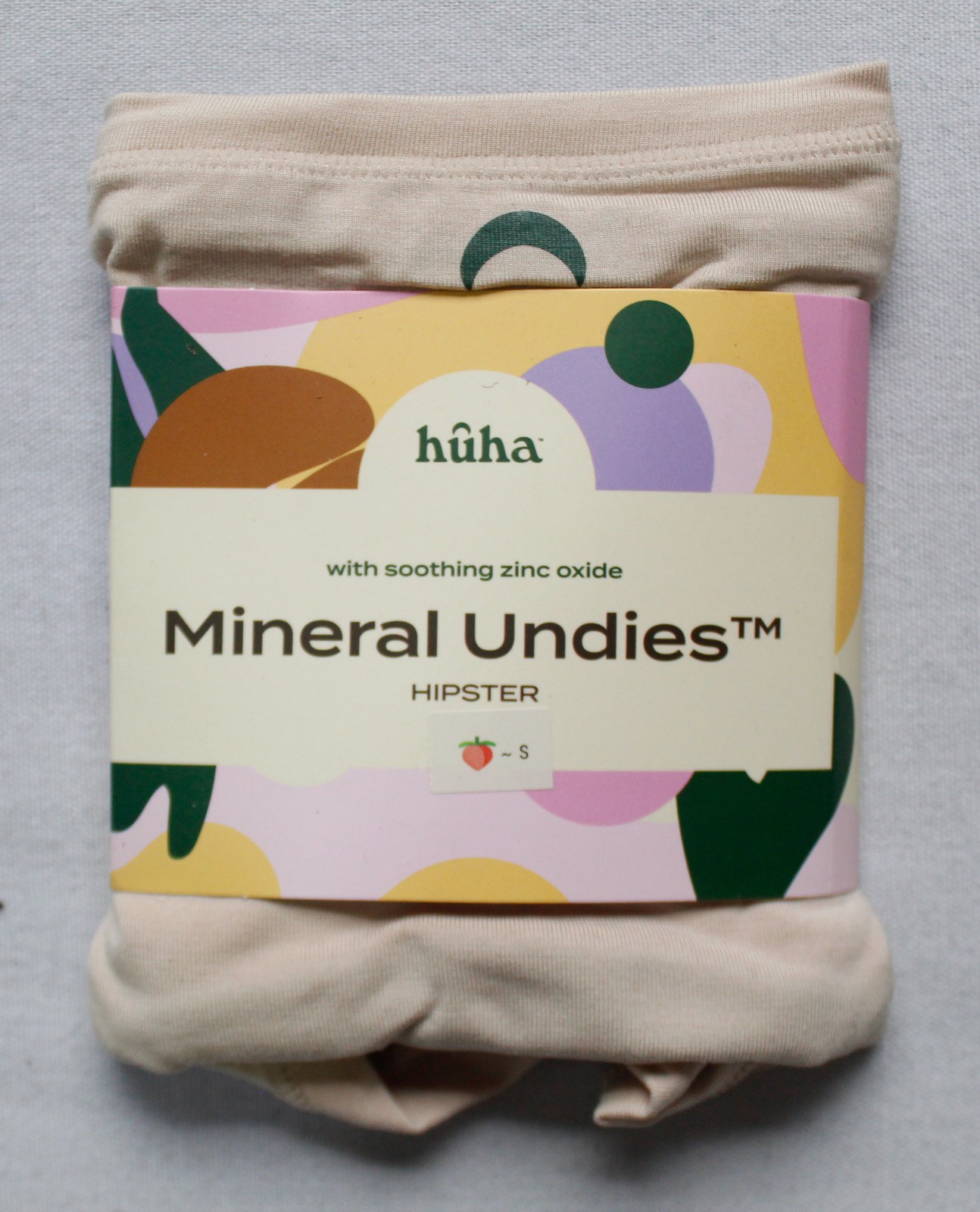 Huha Women’s Hipster Soothing Zinc Oxide Mineral Undies MS7 Beige Small NWT