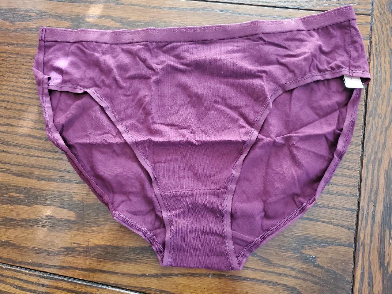 NEW VICTORIA’S SECRET COTTON ELASTAN HI-CUT BRIEF PANTIES 313861 BPV BURGANDY XL