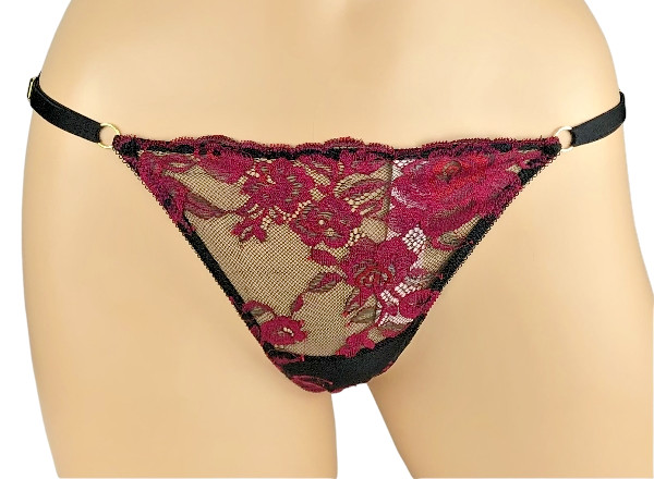 VICTORIA’S SECRET VERY SEXY ROSE LACE LOW RISE V-STRING THONG PANTY XS S M L XL