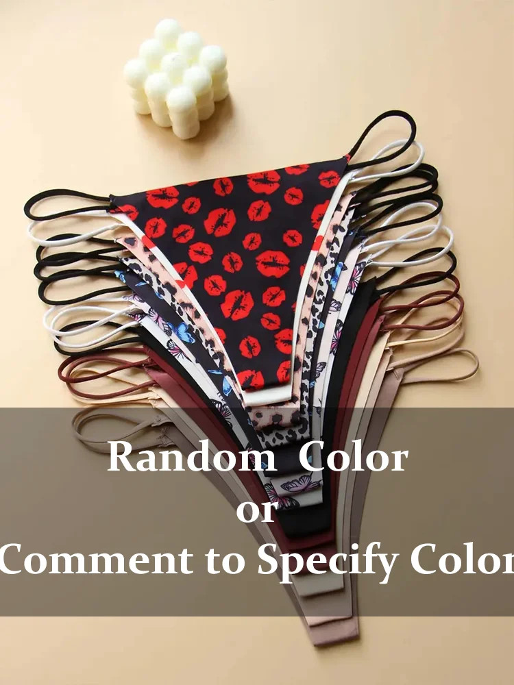 Seamless Thong Low Waist Stretch T Back Panties Soft Comfortable Fit 10PCS Set