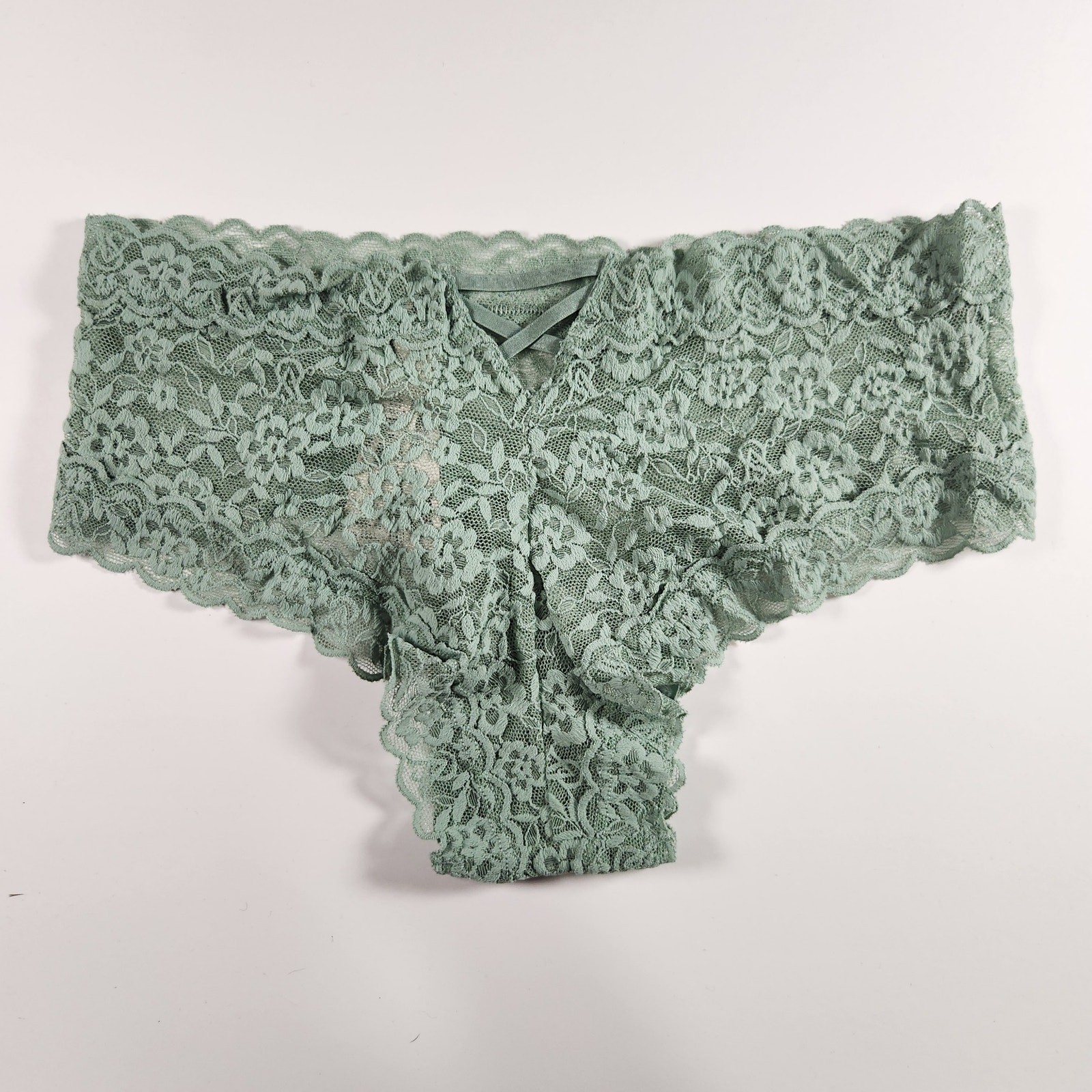Victoria’s Secret Sexy Strappy Back Lace Cheeky Panty – Green – Medium