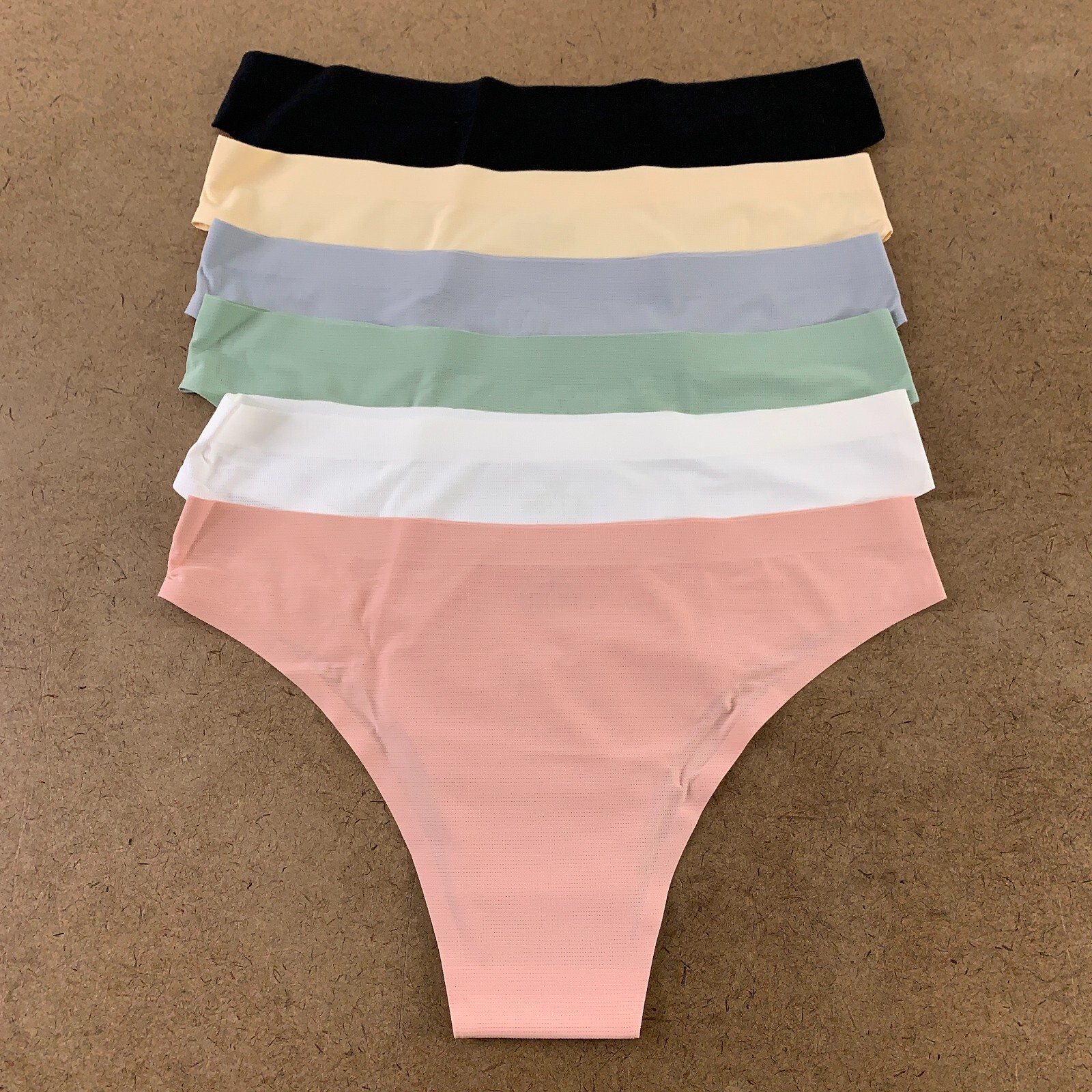 Shein Women’s Size Small Multicolor Solid 6 Pack Seamless Bikini Panties NWT