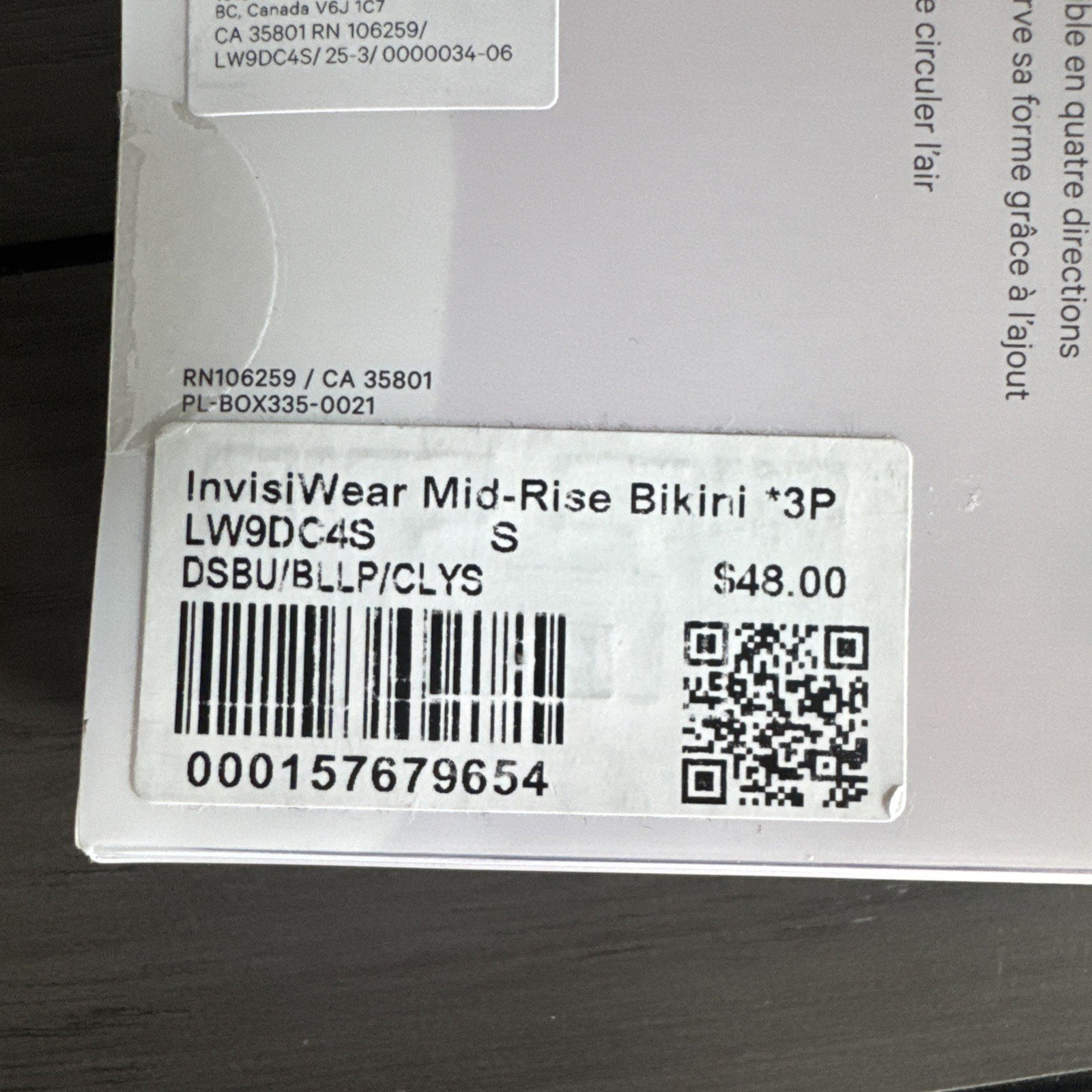 Lululemon InvisiWear Mid-Rise Bikini Underwear 3Pack, NWT, Size S or M