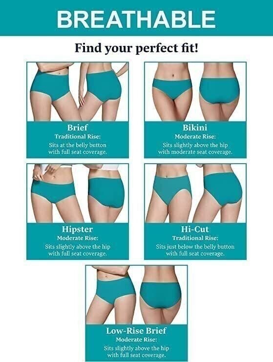 Fruit of the Loom Women’s Breathable Underwear (Regular & Plus Size)