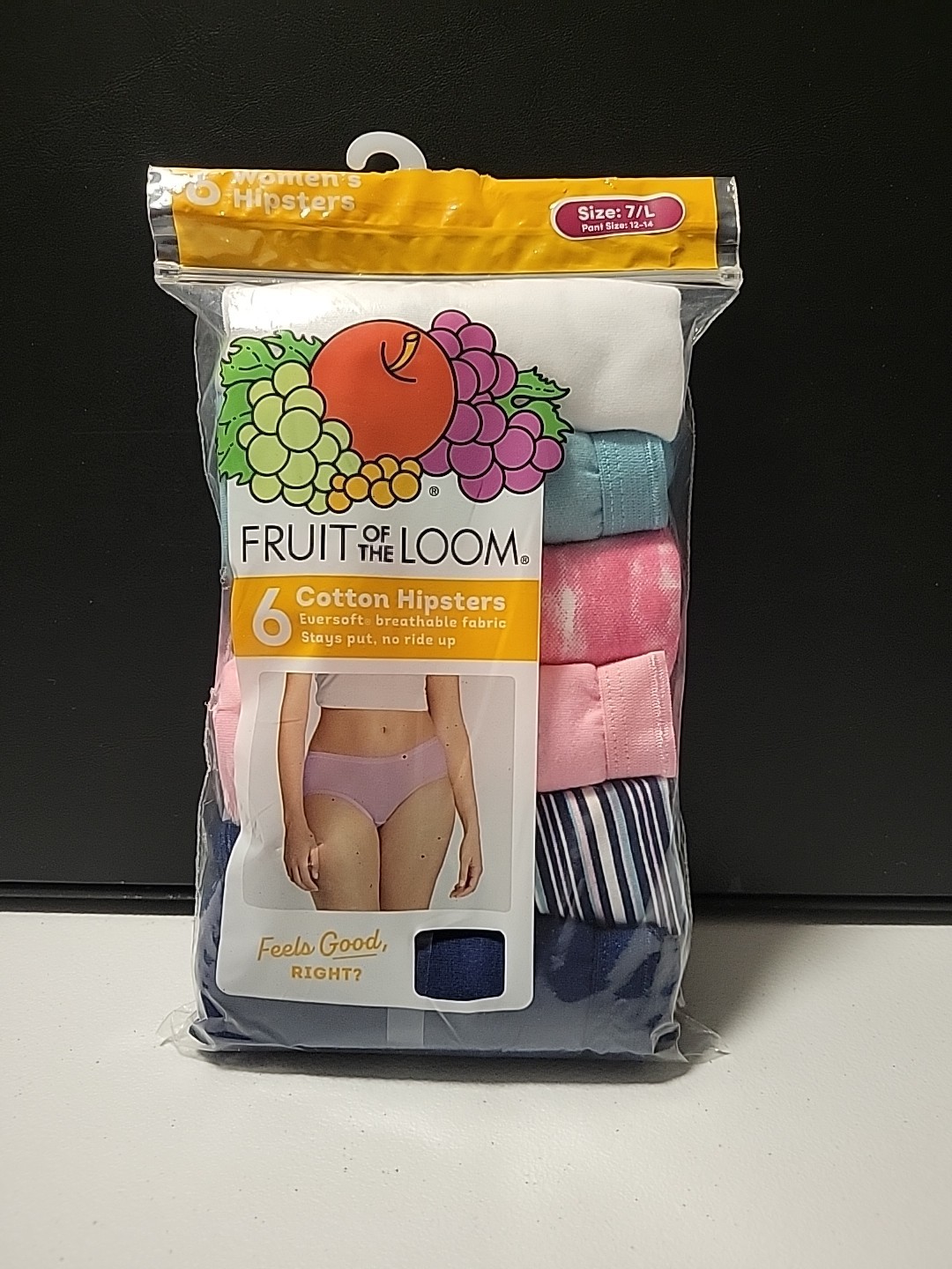 Fruit Of The Loom Womens Cotton Hipster Panties 6-Pack Large B5