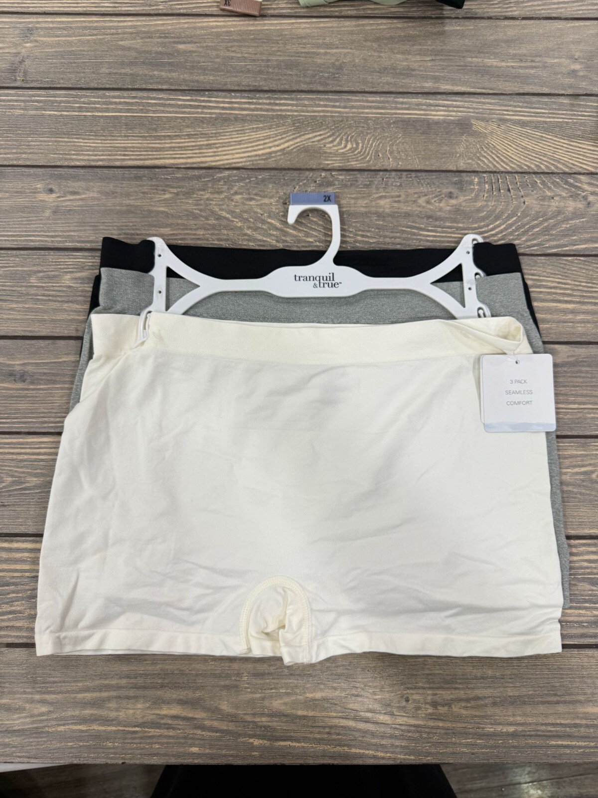 3 Pack Seamless Comfort Shorts 2X By Tranquil & True
