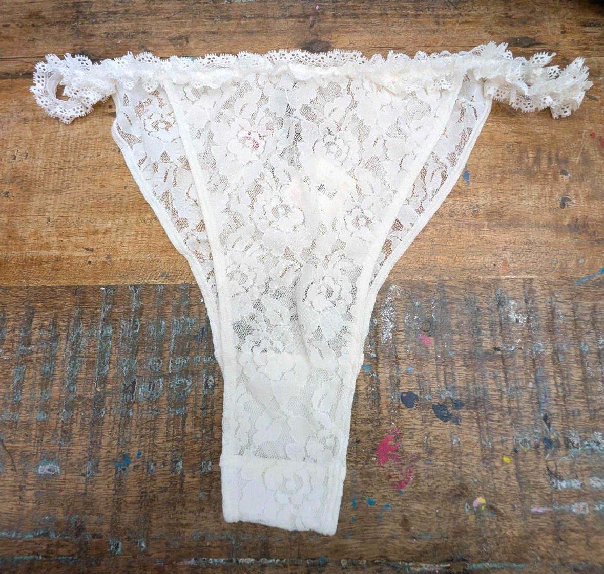Anthropologie Valentine Lace Ruffle Knickers Panties Women’s XL NWT