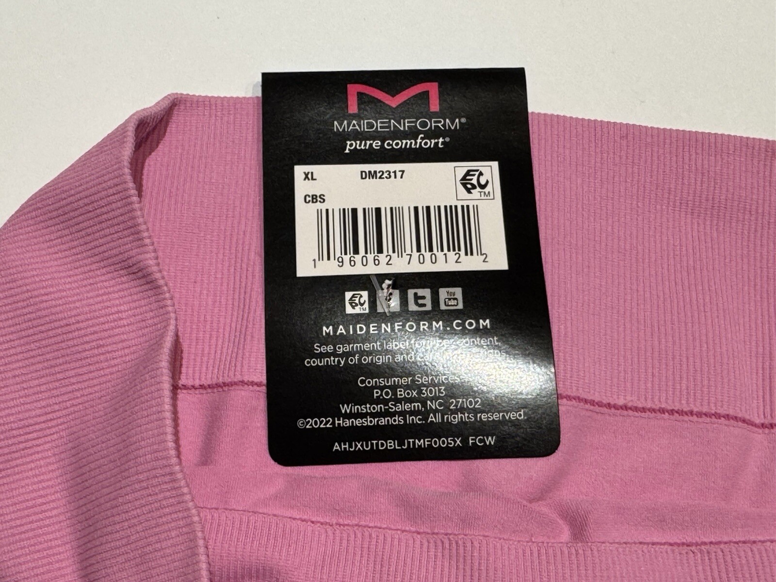 NWT Maidenform Pure Comfort High Leg Bikini Panties DM2317 XL 8 Pink 3 PAIRS