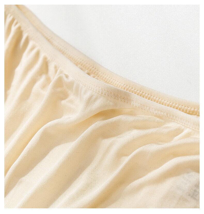 Women’s Silk Knickers Plus Size Panties Full Coverage Briefs High Rise Underwear