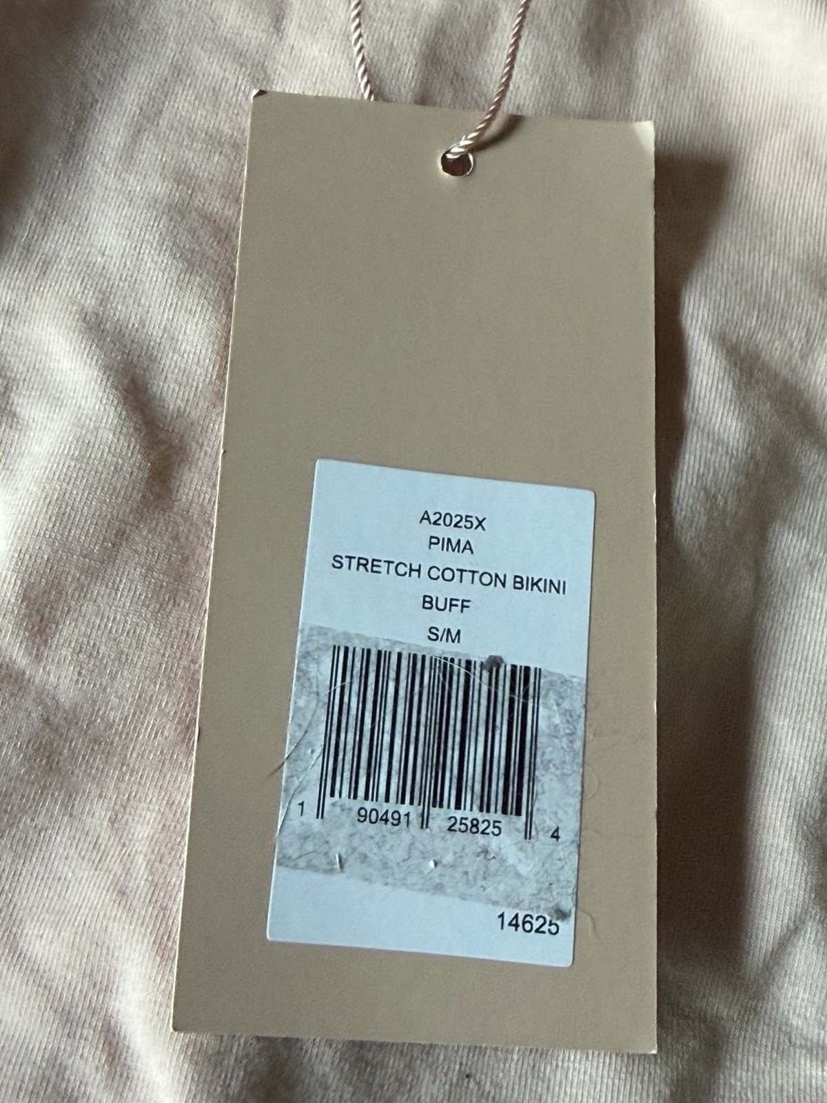 NWT Eberjey Pima Stretch Cotton Bikini in Buff: Size Small/Medium